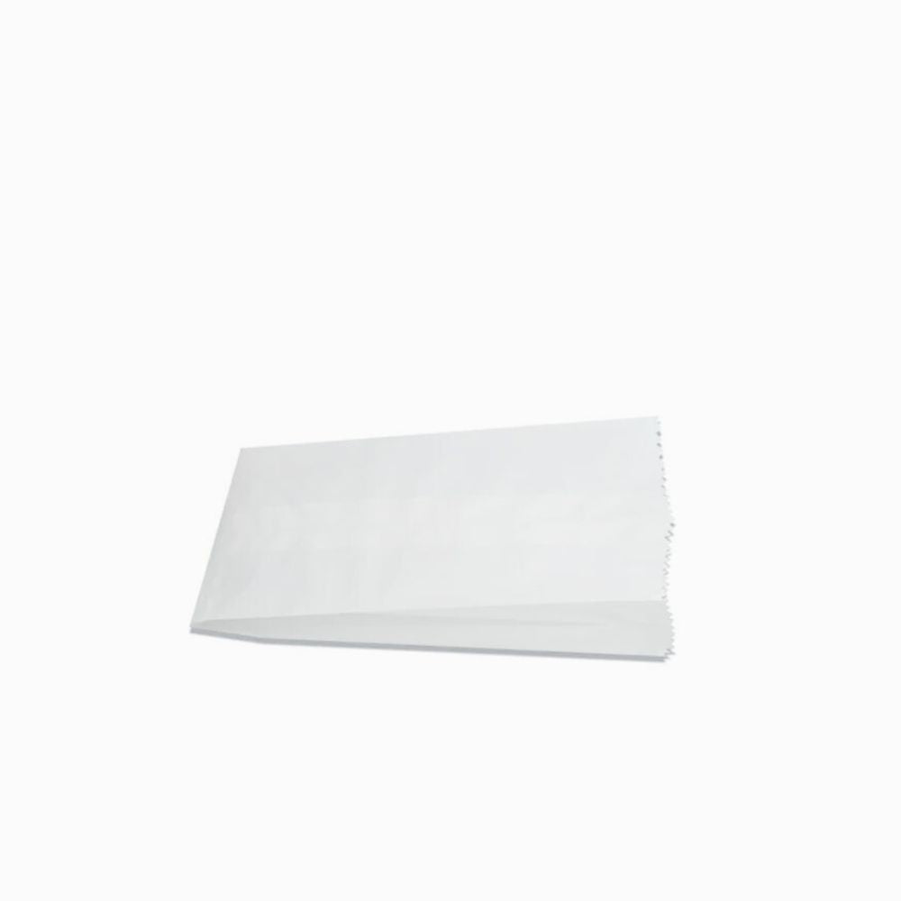 Bolsa blanca de papel Antigraso: tipo plegada | 2 Lb