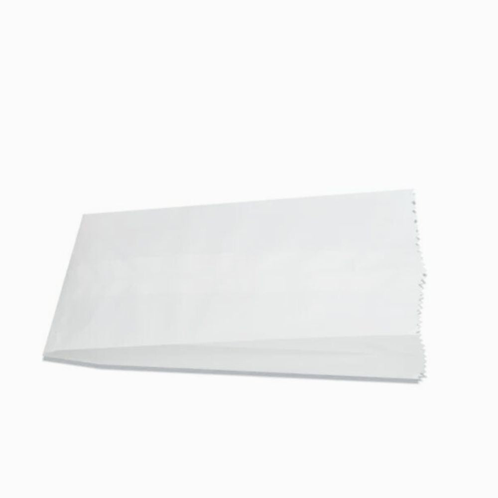 Bolsa blanca de papel Antigraso: tipo plegada | 6 Lb