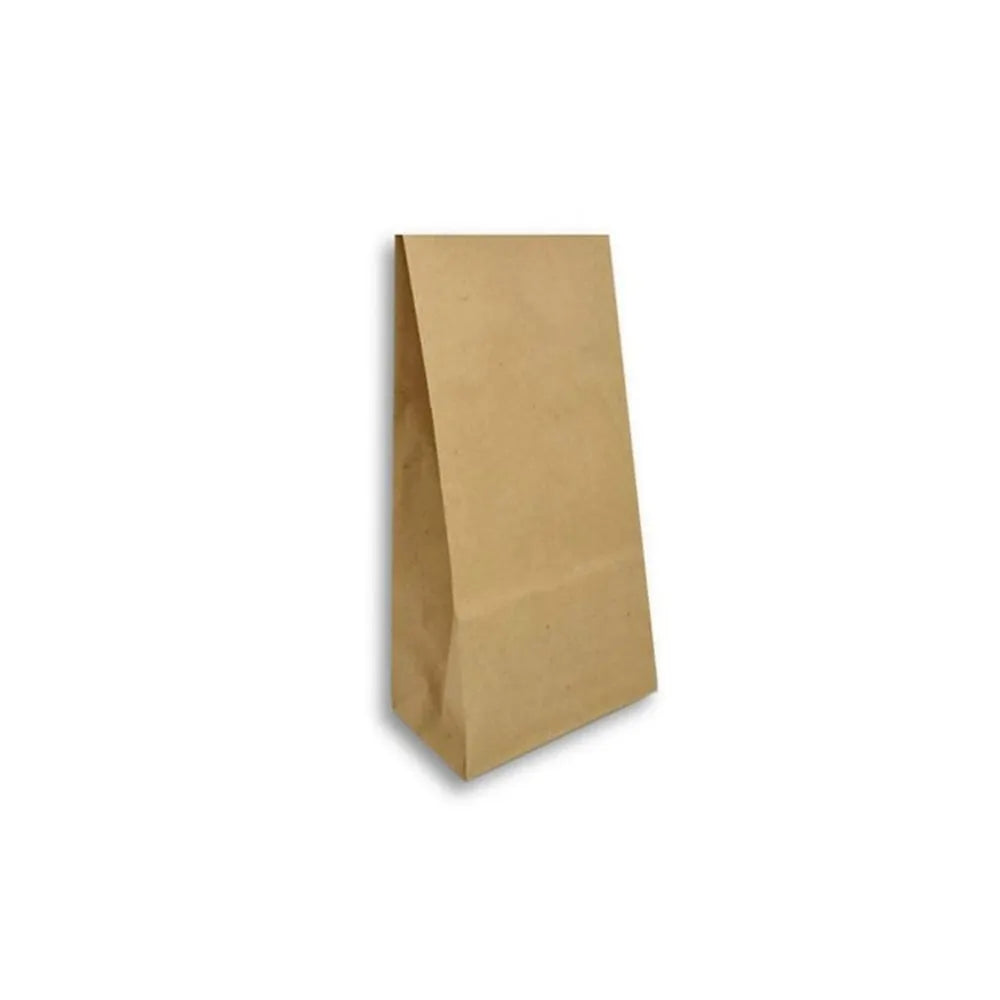 Bolsa de papel Kraft sin manija base cuadrada | 12 Lb - 45 gr