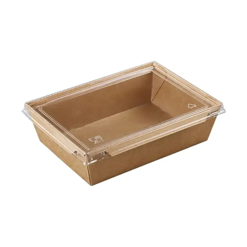 Caja kraft para Bakery con tapa PET | Grande