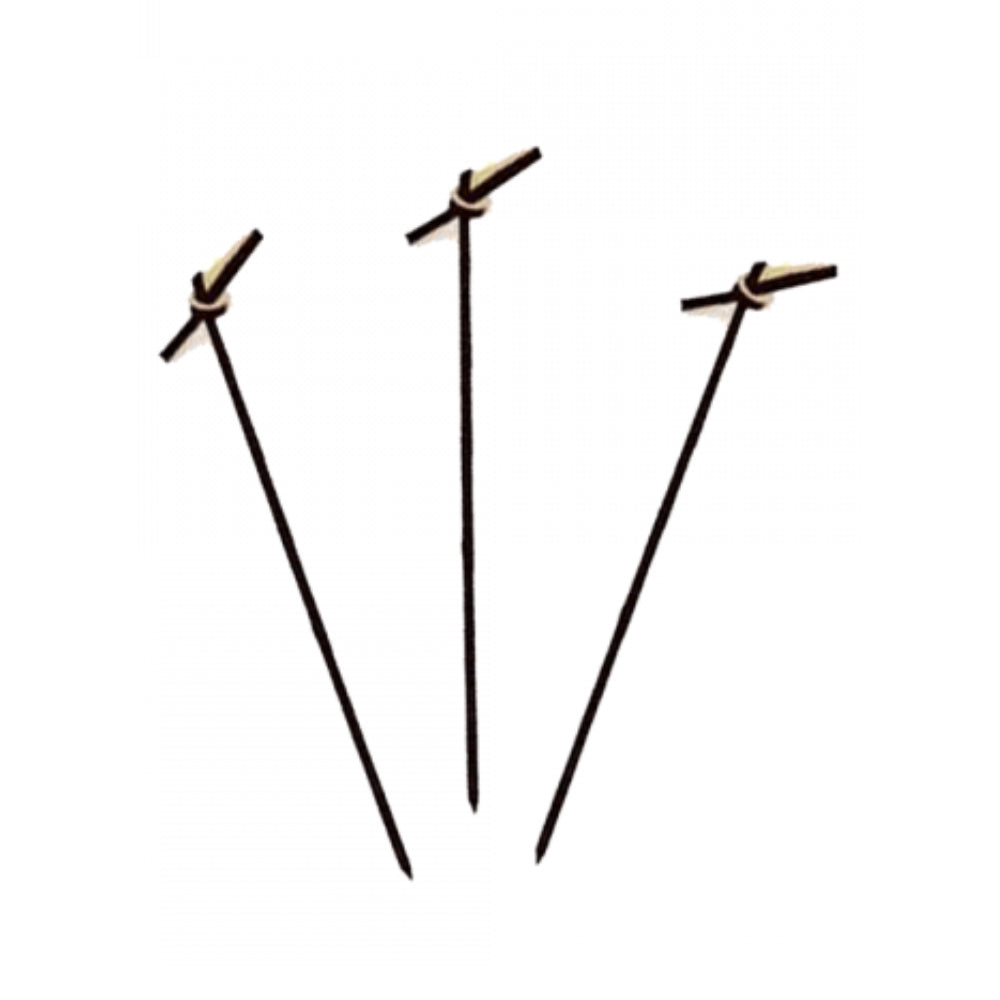 Palillos de Bambú Negro 12cm / Paquete x 100 Uds