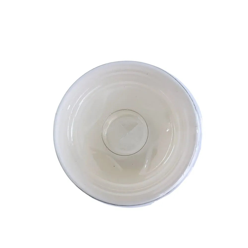 Vaso de cartón blanco para bebidas | 12oz - 354 ml + Tapa PET transparente pitillera